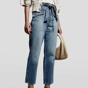Veronica Beard “Rinley, Cropped Straight Leg, High-rise” Jeans, 28